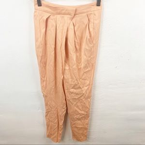 Bebe Size 0 Peach Silky Harem Skinny Pants Trouser‎ Business Career